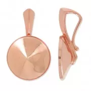 Castone pendente 1122 mm.12 in Argento 925 dorato rosa x1