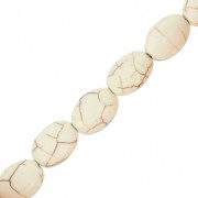 Perlina Olives plates 14x10 mm  Howlite imitation x38cm