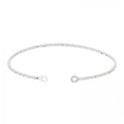 Bracciale con brillantini 2 anelli 51x64 mm in Argento 925 x1|raw }}
