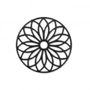 Distanziatore laser cut rosone 24 mm black nickel x1