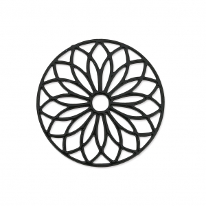 Distanziatore laser cut rosone 24 mm black nickel x1