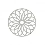 Distanziatore laser cut rosone  24 mm rodiato x1