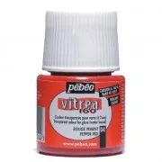 Pittura Vitrea 160 Pébéo Rosso Peperone (n°04) brillante x45ml