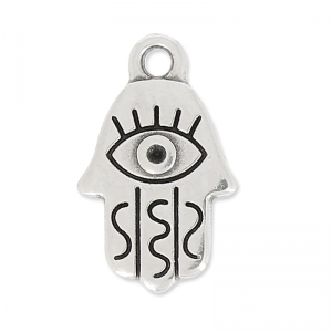 Ciondolo mano di Fatima 17.5x11 mm Placcatura argento antico x1