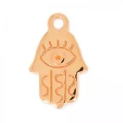 Ciondolo mano di Fatima 17.5x11 mm dorato Rosa x1