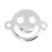 Separatore Smiley contento mm.19x14 argentato x1