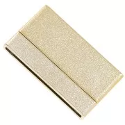 Chiusura magnetica  42 mm per laccetto di 40 mm light gold effetto diamantato x1