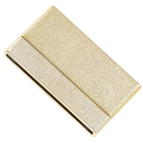 Chiusura magnetica 42 mm per laccetto di 40 mm light gold effetto diamantato x1
