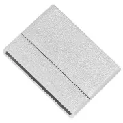 Chiusura magnetica 32 mm per laccetto di30 mm argentato effetto diamantato x1