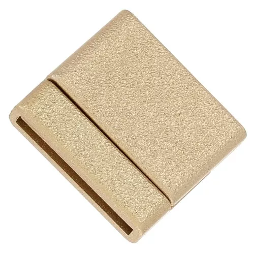 Chiusura magnetica  22 mm per laccetto di20 mm light gold effetto diamantato x1