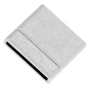 Chiusura magnetica 22 mm per laccetto di 20 mm argentato effetto diamantato x1