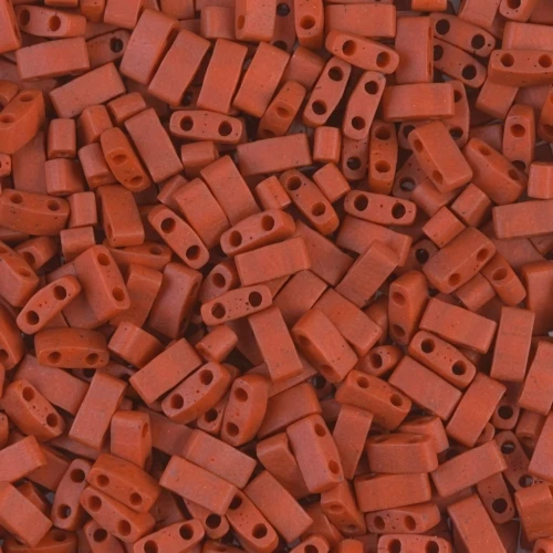Miyuki Half Tila Beads 5x2.3x1.9 mm HTL-2315 - Opaque Terra Cotta Mat x10g
