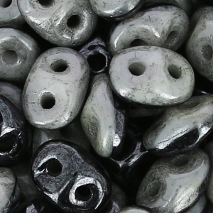 SuperDuo Duet mm. 2.5x5  Black/Opaque Grey x10g