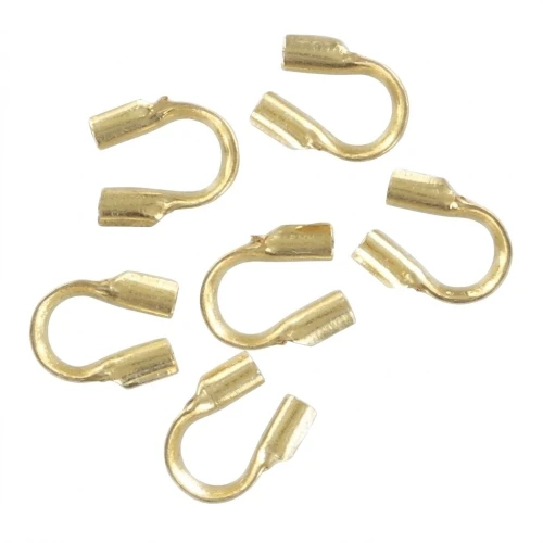 Salvafili a ferro di cavallo di acciaio mm. 1 in Gold filled x6