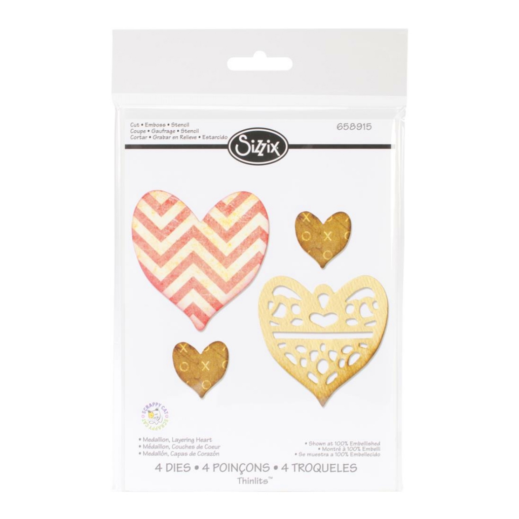 Sizzix Thinlits Set Fustelle 'Scarabocchi E Macchie' 4 Pezzi, Acciaio Inossidabile, Tim Holtz - 3