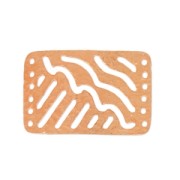 Distanziatore martellato 6 file 30x20 mm dorato rosa satinato x1|raw }}