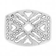 Distanziatore martellato 7 file24x31 mm Placcatura argento antico x1