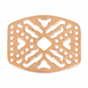 Distanziatore martellato 7 file24x31 mm dorato rosa satinato x1