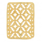 Distanziatore martellato 9 file28.5x38 mm Dorato con oro fino con oro fino satinato x1|raw }}