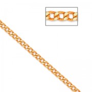 Catena maglia ovale piatta 1.5 mm Arancione/dorato x1m|raw }}