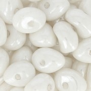 Perle di vetro Tico Beads 5x7 mm Chalkwhite Ceramic Look x25|raw }}
