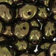 Perle di vetro Tico Beads 5x7 mm Jet Luster Rose Gold Topaz x25|raw }}