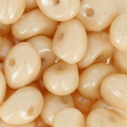 Perle di vetro Tico Beads 5x7 mm Opaque Beige Ceramic Look x25|raw }}