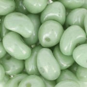 Perle di vetro Tico Beads 5x7 mm Opaque Light Green Ceramic Look x25