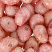 Perle di vetro Tico Beads 5x7 mm Opaque Luster Rose x25