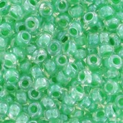 Perla Preciosa 9/0 da 2,5 mm - Interno cristallino verde x 20 g