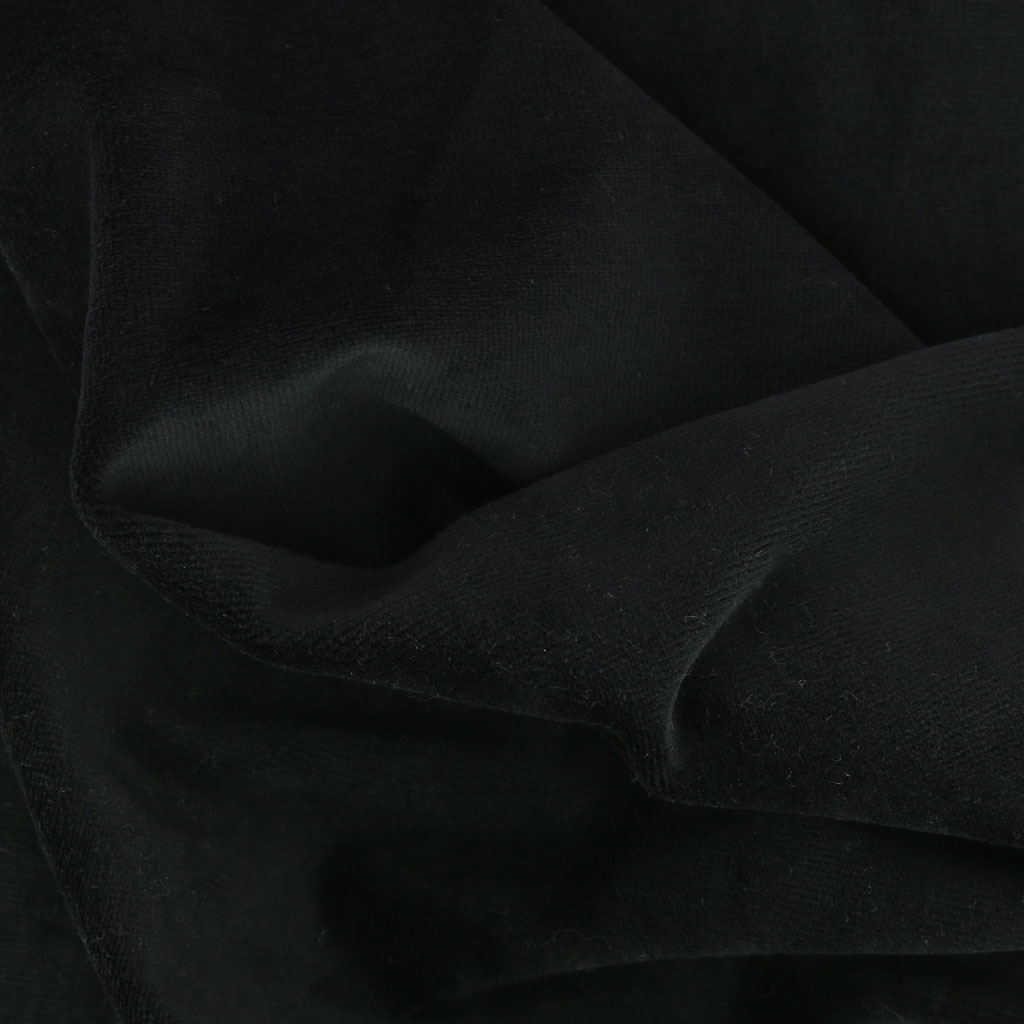 Tissu Velours ras Noir x20cm Perles & Co