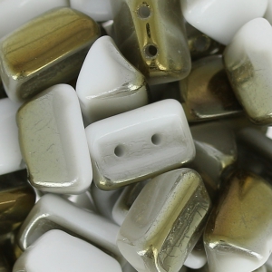 Perle di vetro Roofy Beads 5x8 mm Opaque White Valentinit x25