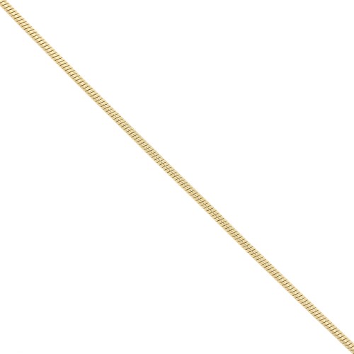 Catena serpentina mm. 1.4 dorado con oro fino xm. 1