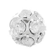 Palla Strass mm. 6 argentata Crystal|raw }}