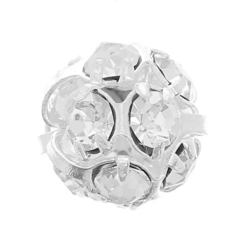 Palla Strass mm. 6 argentata Crystal