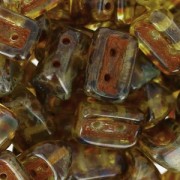 Perle di vetro Roofy Beads 5x8 mm Crystal Travertin x25|raw }}