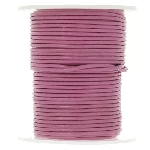 Cordoncino in pelle 1,5 mm rosa x 25 m