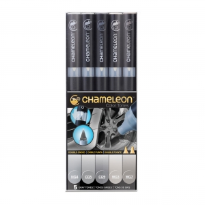 Astuccio Gray Tones Set Chameleon - 5 pennarelli