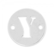 Separatore rotondo 2 fori lettera Y 8.5 mm in Argento 925 x1|raw }}