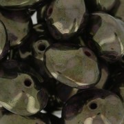 Perle di vetro Ufo Beads mm.7x11 Jet Luster Rose Gold Topaz x20|raw }}