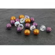 Perle in vetro Dobble Beads 2 fori8 mm Copper Metallic Mat x20