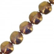 Perle in vetro Dobble Beads 2 fori8 mm Crystal Gold Bronze x20|raw }}