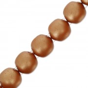 Perle in vetro Dobble Beads 2 fori8 mm Light Copper Metallic Mat x20|raw }}