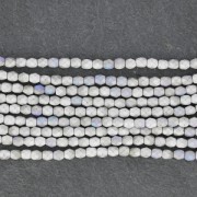 Sfaccettate mm. 4 Glittery Mat Silver x50