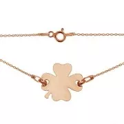 Bracciale per separatore 18 cm in Argento 925 dorato rosa x1