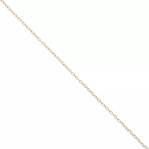 Catena fina maglia forçat ovale 1.3 mm Dorato con oro finox1m