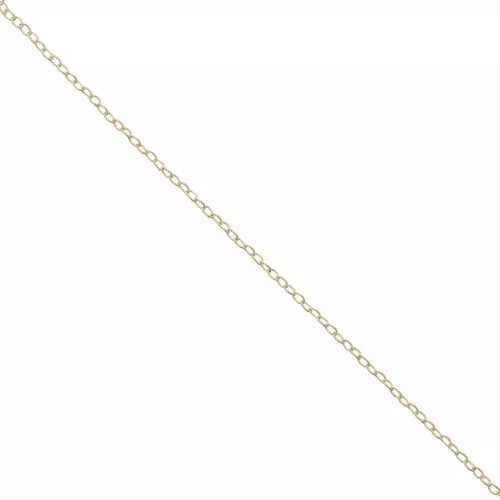 Catena fina maglia forçat ovale 0.9 mm Dorato con oro finox1m