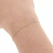 Catena fina maglia forçat ovale 0.9 mm Dorato con oro finox1m