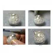 Sfera di vetro da guarnire 16 mm x4