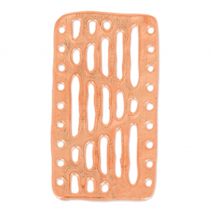 Distanziatore martellato 9 file21x37.5 mm dorato rose satinato x1